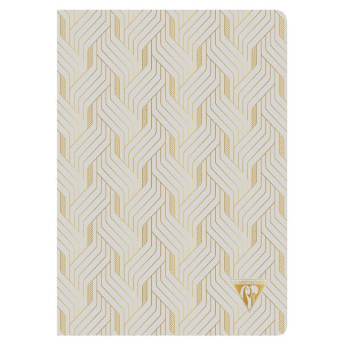 Блокнот 9*14 см 48 арк. Neo Deco NoteBook Spring, лін., на скобі, папір сл.кістка, сірий, 193696C
