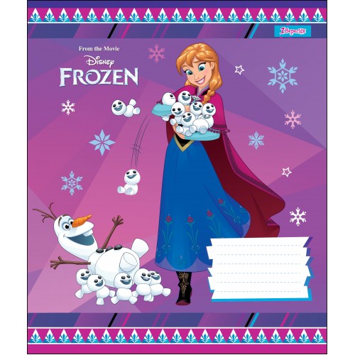 Тетрадь 12 кл. 1В Frozen, 764442