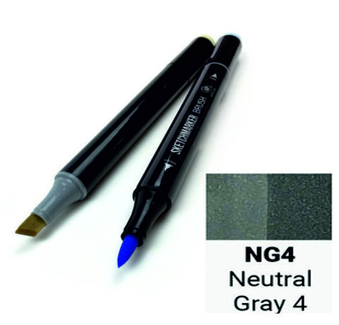 Маркер двусторонний SKETCHMARKER Brush Нейтральный серый 4, SMB-NG4 3