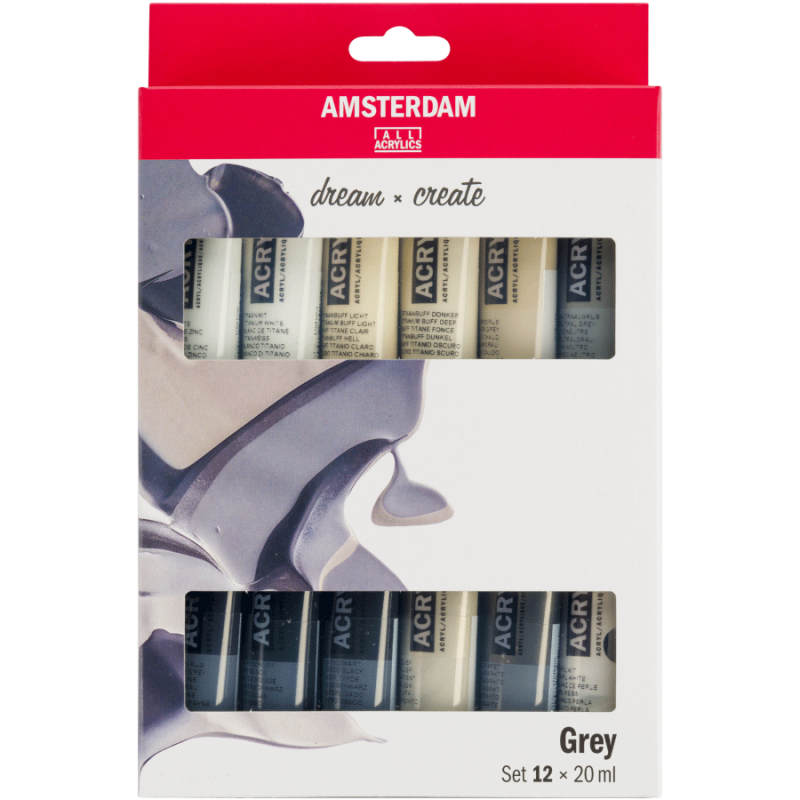 Набір акрилових фарб Amsterdam Greys, 12*20 мл, Royal Talens