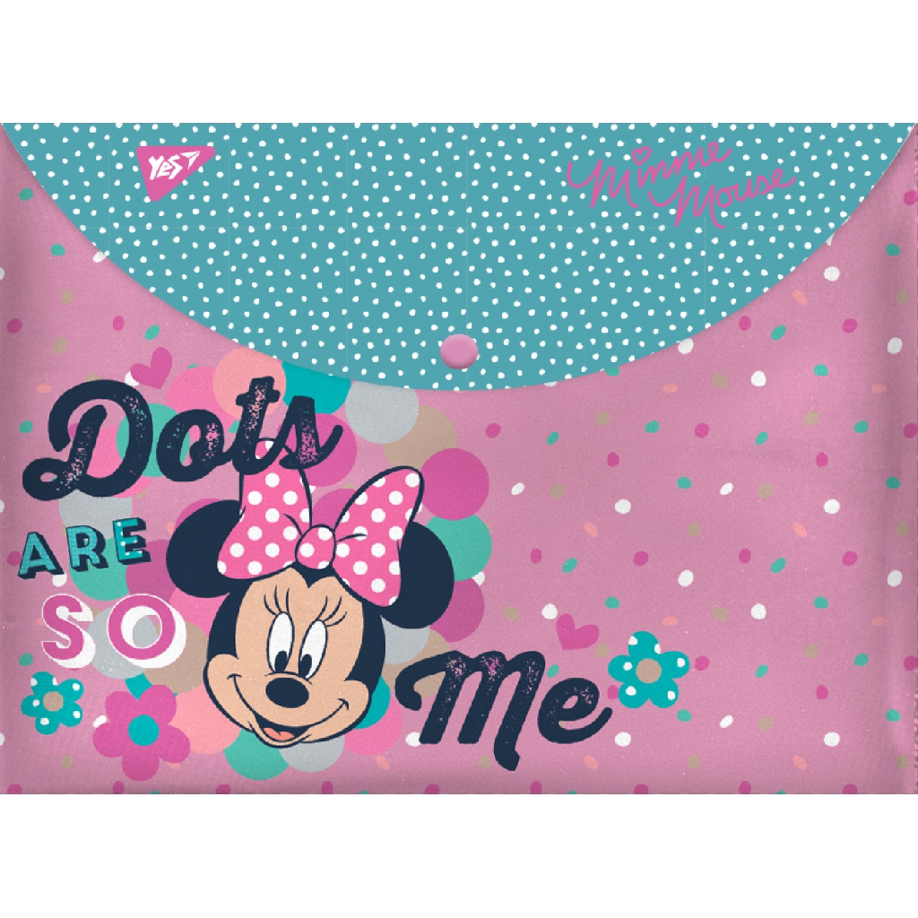 Папка-конверт на кнопці А4 "Minnie Mouse", 491813 Yes