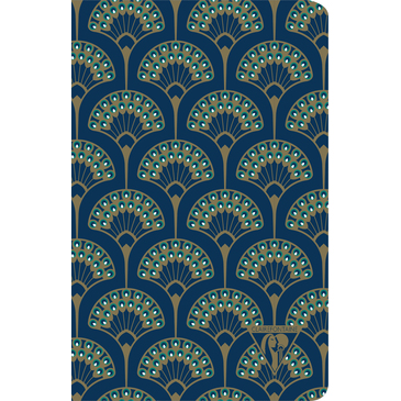 Блокнот 11*17 см 48 арк. Neo Deco NoteBook, лінійка, на скобі, папір сл.кістка, синій, 192026C