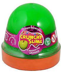 Лізун-антистрес "Mr.Boo" Crunchy slime Яблуко 120г. -УКР