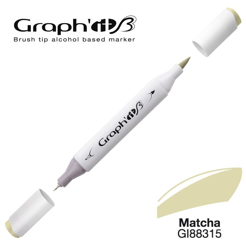 Маркер двосторонній Brushmarker, Маття (темно-зелений 8315), GI88315 Graph`it