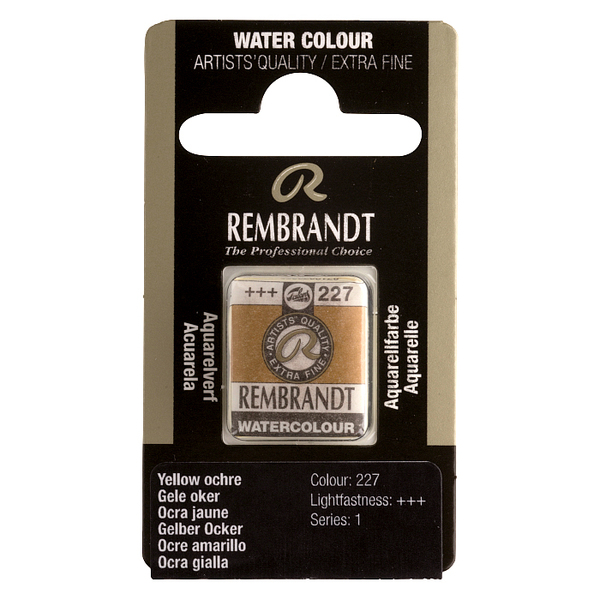 Краска акварельная Rembrandt 227 Охра желтая, кювета, Royal Talens