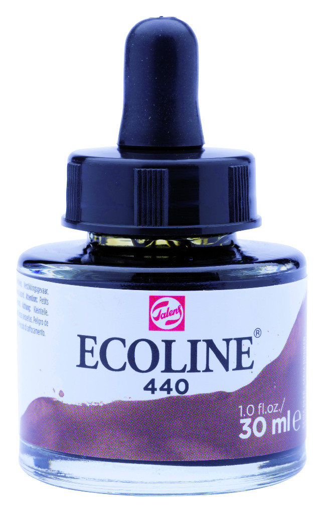 Фарба акварельна рідка Ecoline, (440), Сепія темна, 30 мл, Royal Talens