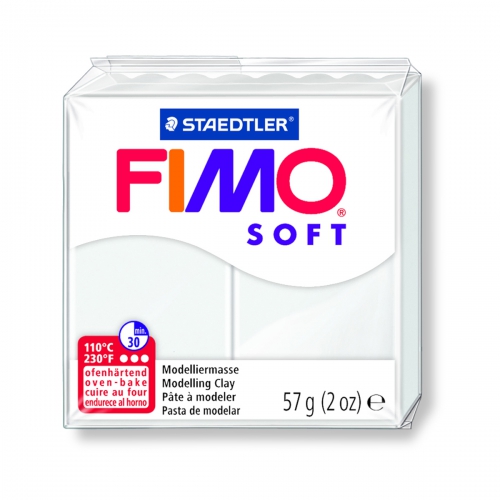 Пластика Soft, Белая, 57г, Fimo