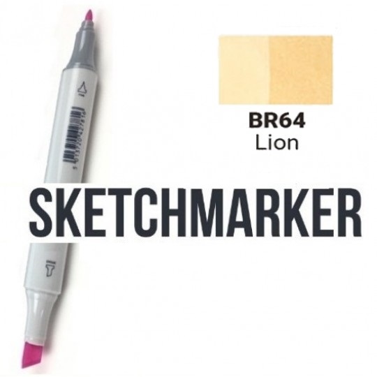 Маркер SKETCHMARKER, 2 пера: долото и тонкое, Lion - Лев, SM-BR64 3