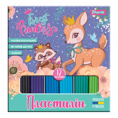 Пластилін 12 кол. "Forest princesses" 240 г, 1Вересня ,540559