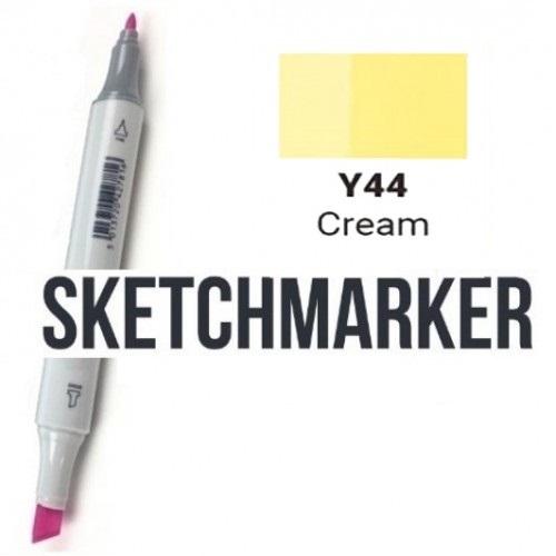 Маркер SKETCHMARKER, 2 пера: долото и тонкое, Cream - Кремовый, SM-Y44 3