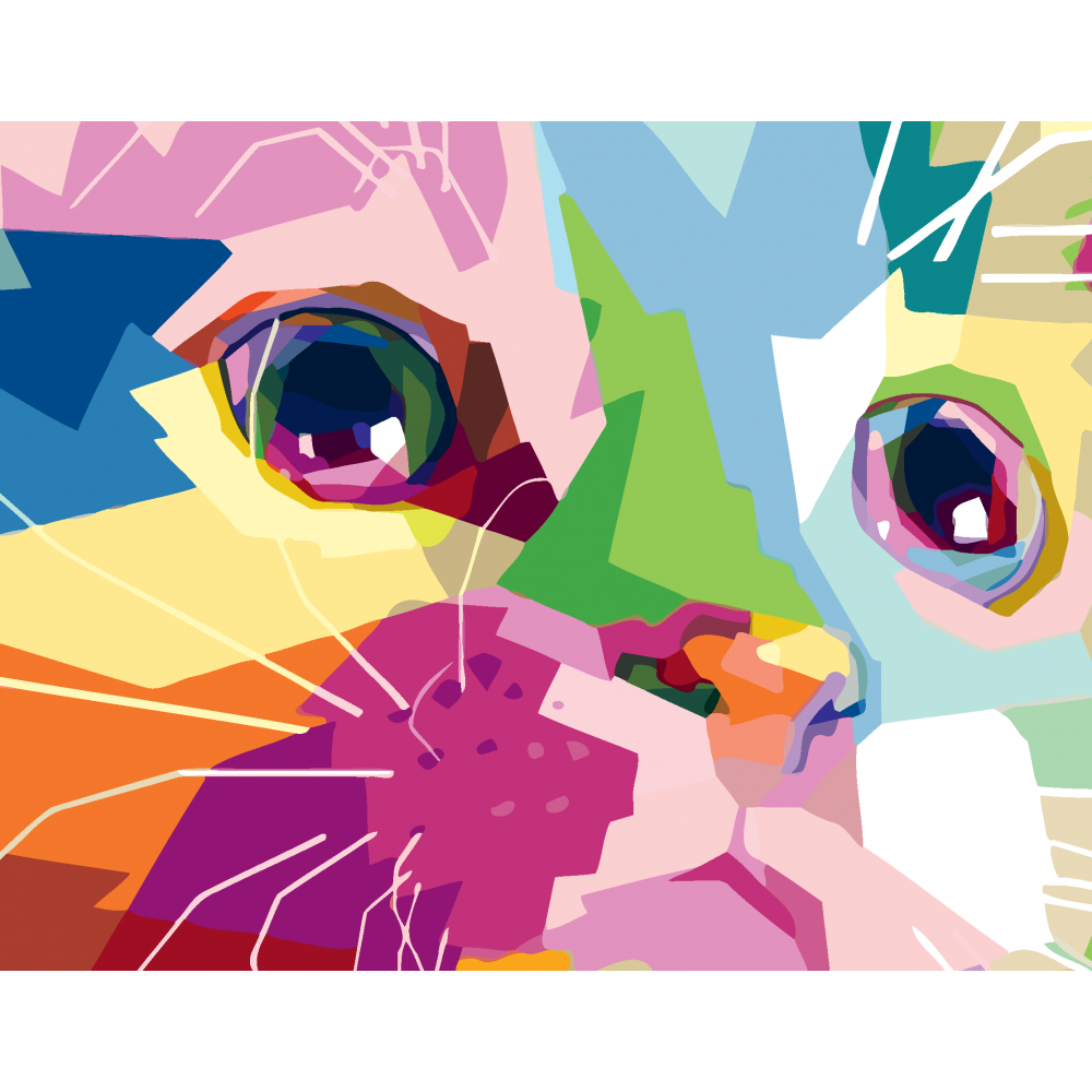 Набір, картина за номерами "Cute Cat" 35*45 см, Rosa Start