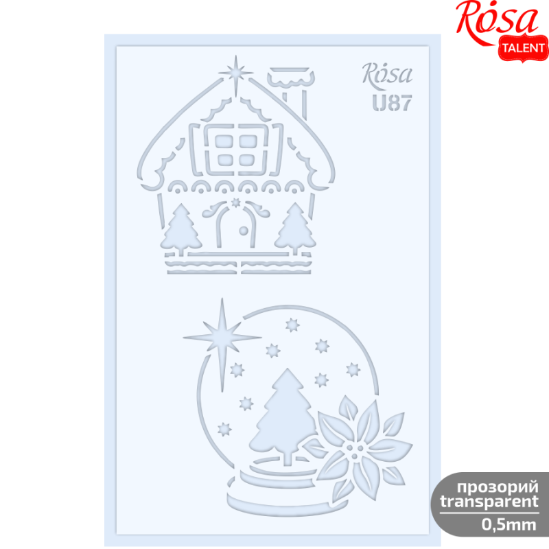 Трафарет багаторазовий універсальний 13*20 см, №U87, серія "Зима", 3621087 Rosa Talent