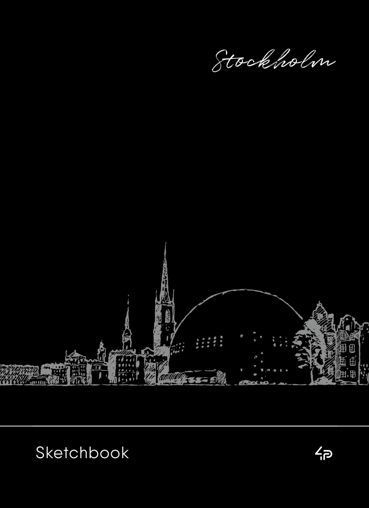 Блокнот А5 "Black sketch book" Stockholm, 903214, TM Profiplan 