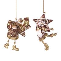 Підвіска новорічна Санта з зіркою 13 см (2 види в асорт.), R 87219 GOODWILL