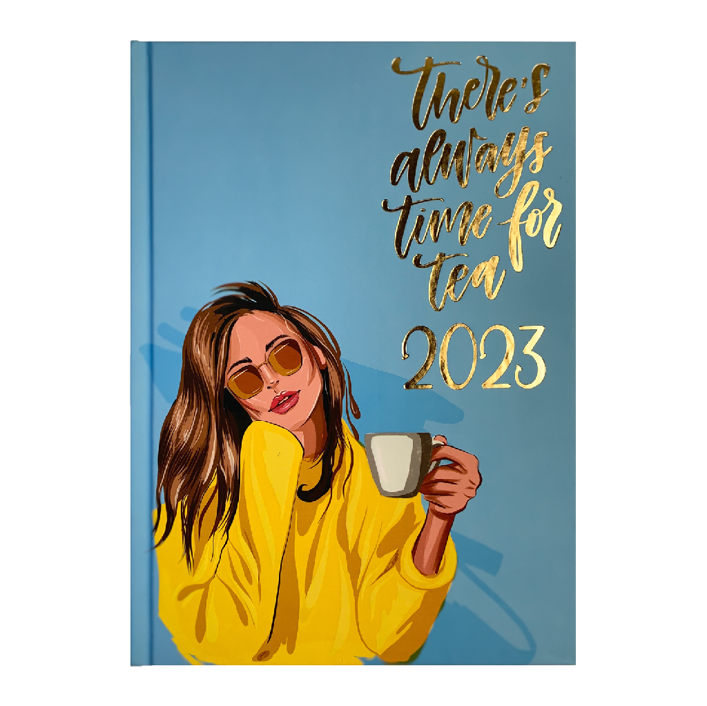 Щоденник датований A5, 2023, Women, блакитний, BM.2181-14
