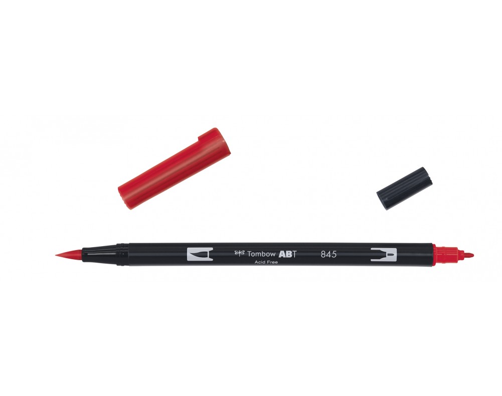Маркер-блендер двосторонній ABT BrushPen ABT-845, карміновий ТМ "Tombow"