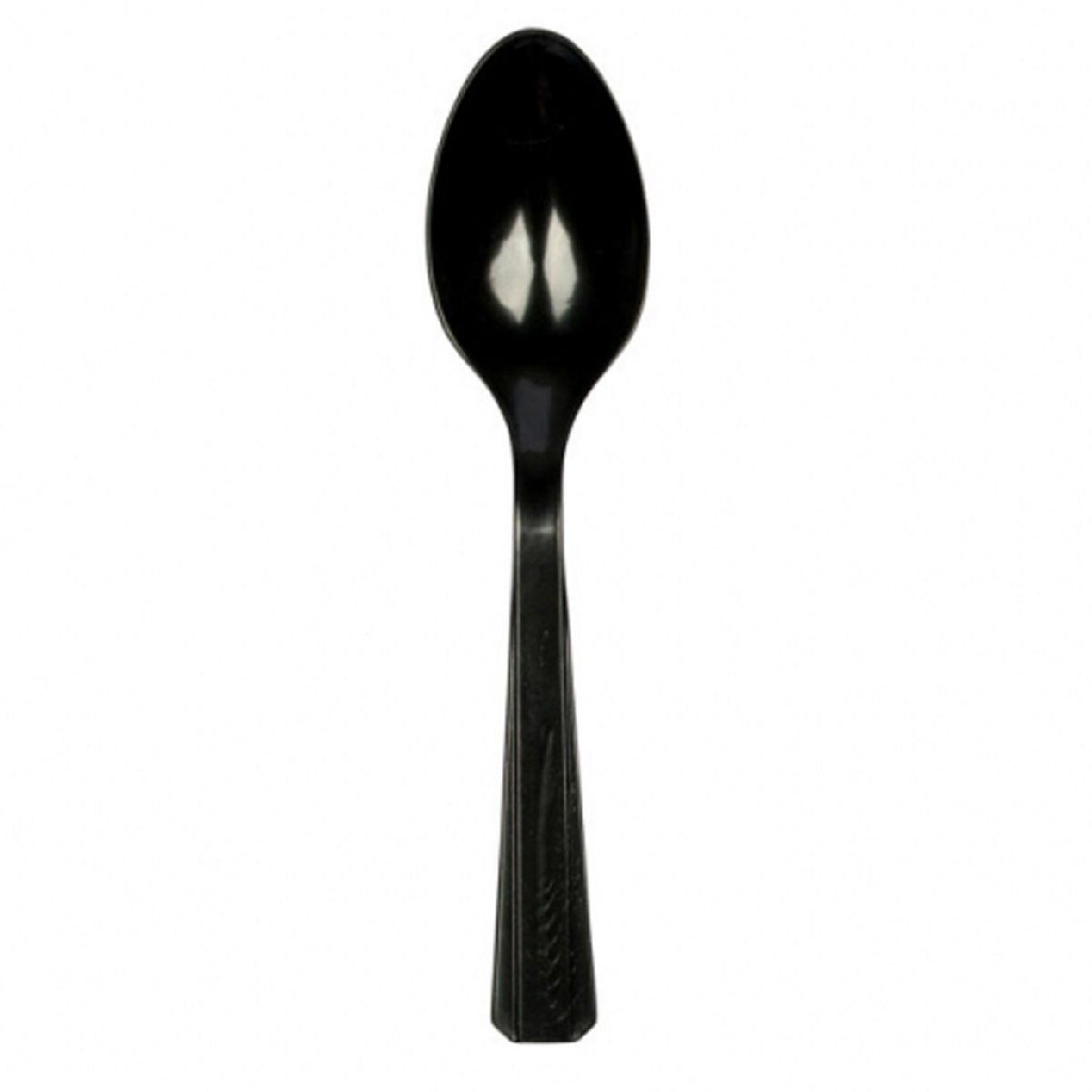 Ложка пласт Чорна, 10 од, 3502-0056
