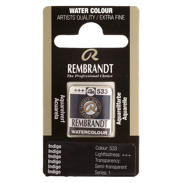 Краска акварельная Rembrandt 533 Индиго, кювета, Royal Talens 2