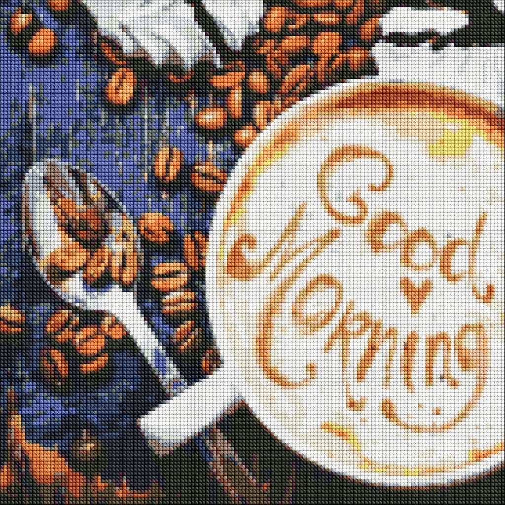 Набір з алмазною мозаїкою "Good Morning" 40*40 см, AMO7200 ТМ "Ідейка"