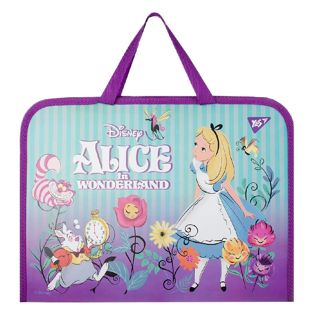 Папка-портфель на блискавці з ткан. ручками "Alice", 491818 Yes
