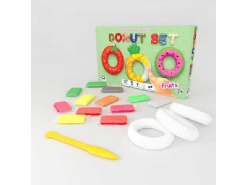 Набір легкого стрибаючого пластиліну "Donut Set Fruits", 70087