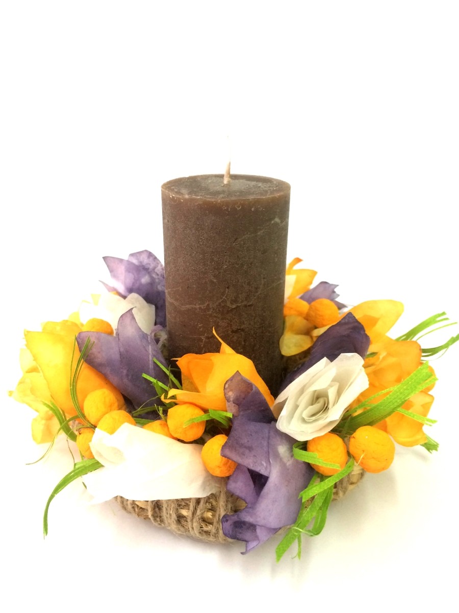 Віночок великодній маленький зі свічкою, 2025034004