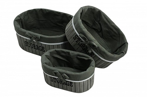 Подарочная коробка деревянная овальная сер, 19081-15