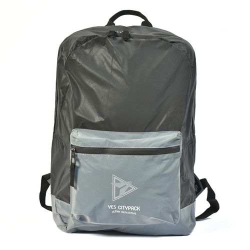 Рюкзак молодежный YES R-03 "Ray Reflective" черный/серый, 558594