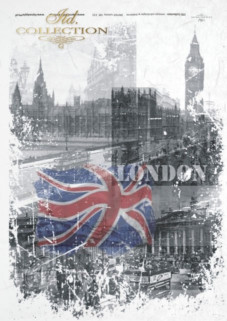 Карта декупажна 21*29,7 см, Улюблений Лондон-2, 25 г/м², R 233