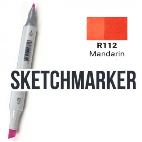 Маркер SKETCHMARKER, 2 пера: долото и тонкое, Mandarin - Мандариновый, SM-R112 3