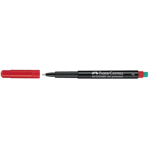 Маркер перманентний Multimark OHP`F 1523 0,6 мм червоний, 151321 Faber-Castell