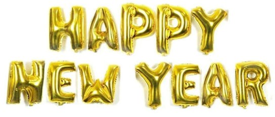 Набір повітряних куль фольгованих "HAPPY NEW YEAR" (12 шт.), M25000130