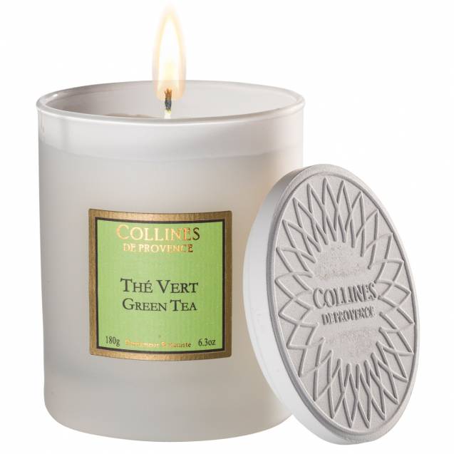 Свеча "Зеленый чай" 180 г, C0108TVE, Collines de Provence