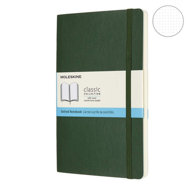 Записник Миртовий Зелений м’який середній точка, Moleskine Classic, QP619K15