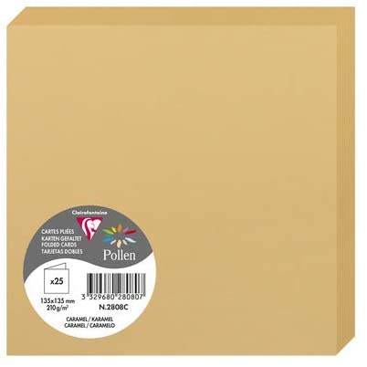 Заготовка для открыток сложенная Pollen 135*135 мм/210 г, Caramel/Карамельный, 2808C 