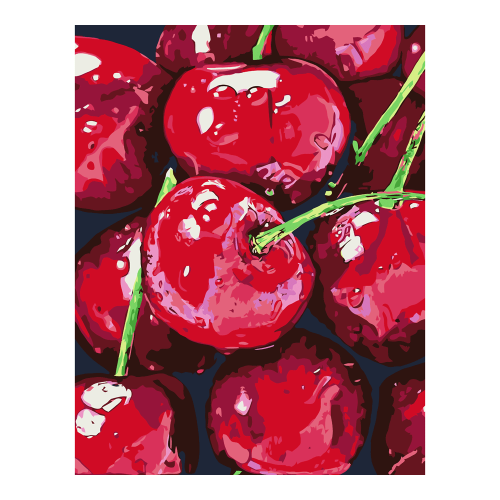 Картина по номерам "Натюрморт. Вишни" 35*45 см, Rosa Start