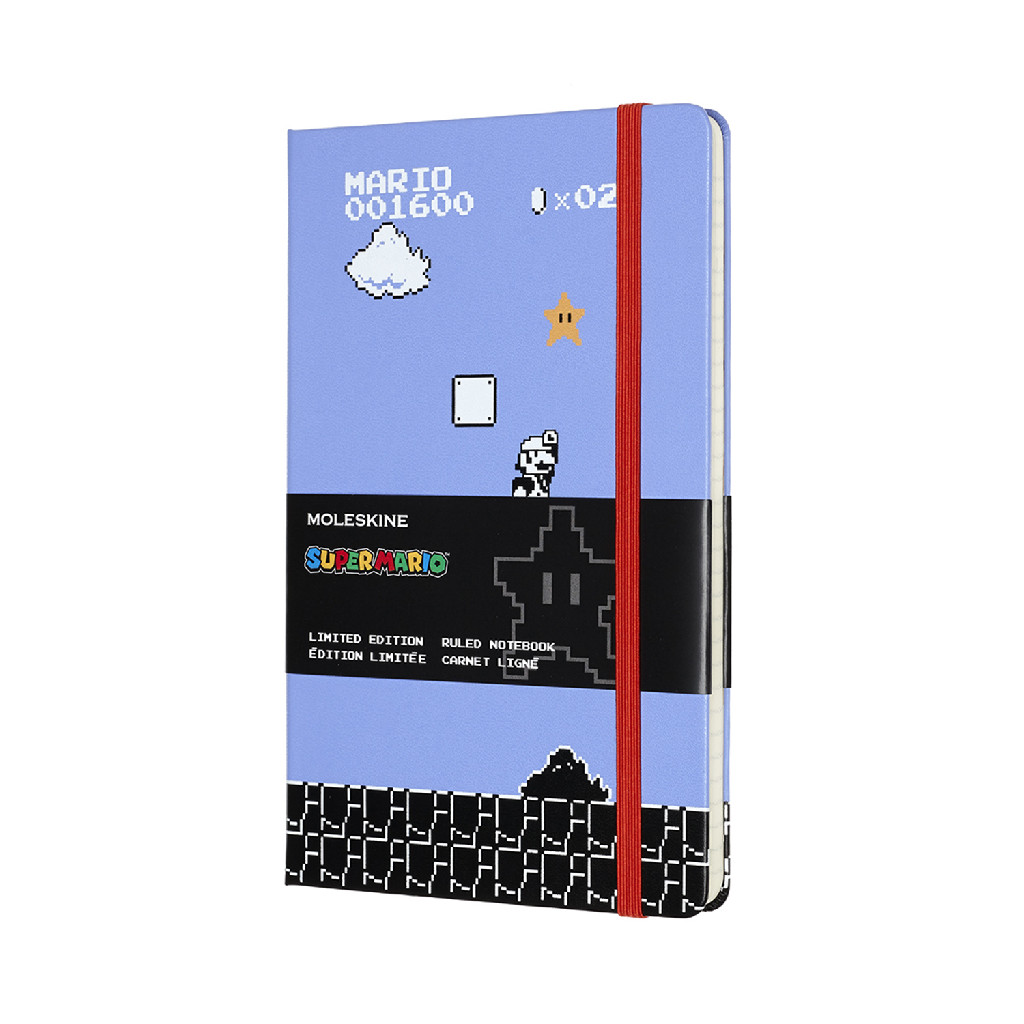 Записник Синій середній лінійка, Moleskine Super Mario, LESMQP060GM