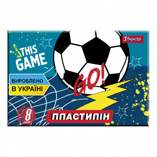 Пластилін 8 кол. "Team football" , 1 Вересня, 540556