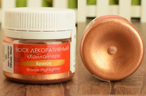 Віск для декору "Хайлайтер", Бронза, 20 мл, Таир