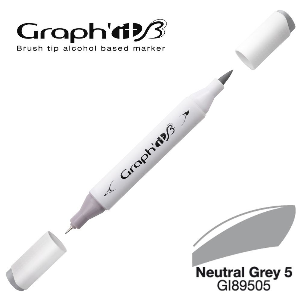 Маркер двосторонній Brushmarker, Нейтральний сірий 5 (9505), GI89505 Graph`it