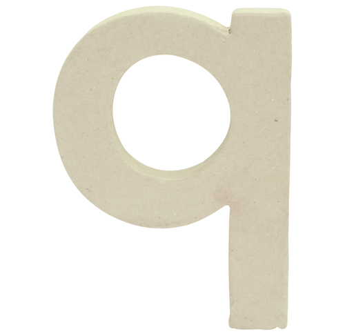 Заготовка из папье-маше Буква-крафт "q" 1,5*8,5*12 см, AC829C ТМ "Clairefontaine"