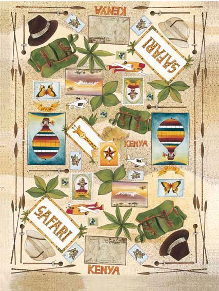 Карта декупажна 50*70 см, Сафарі, 80 г/м², CAL.088 Calambour