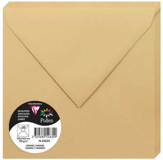 Конверт декоративний Pollen 165*165 мм (120 г), Caramel/Карамельний, 5463C 
