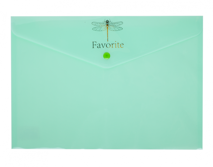 Папка-конверт А4 на кнопці Pastel, м`ятна BM.3953-38