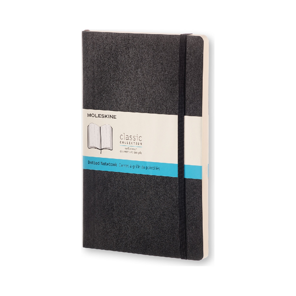 Записник Чорний м’який середній точка, Moleskine Classic, QP619VF