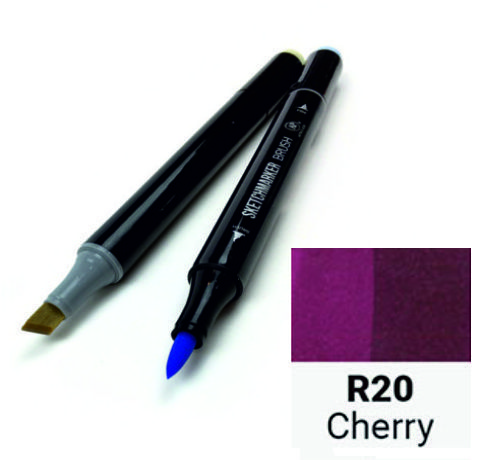 Маркер двосторонній SKETCHMARKER Brush Вишня, SMB-R20 3