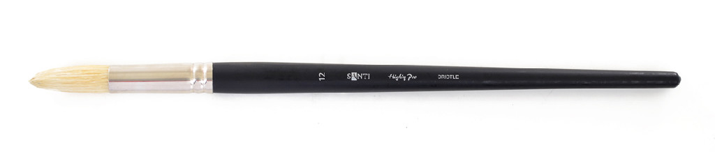 Пензель худож. щетина "Santi Highly Pro", круглий, №12, 310681 1