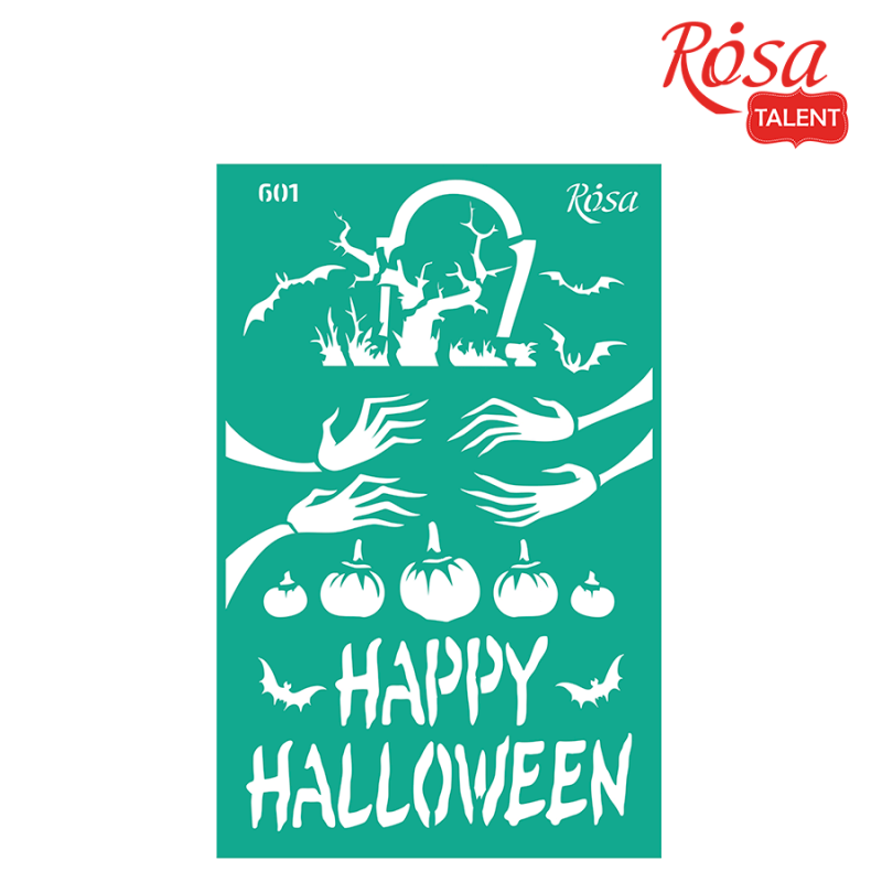 Трафарет самоклеящийся 13*20 см №601 Halloween, Rosa Talent