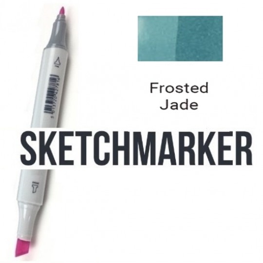 Маркер SKETCHMARKER, 2 пера: долото и тонкое, Frosted Jade - Морозный нефрит, SM-B22 3