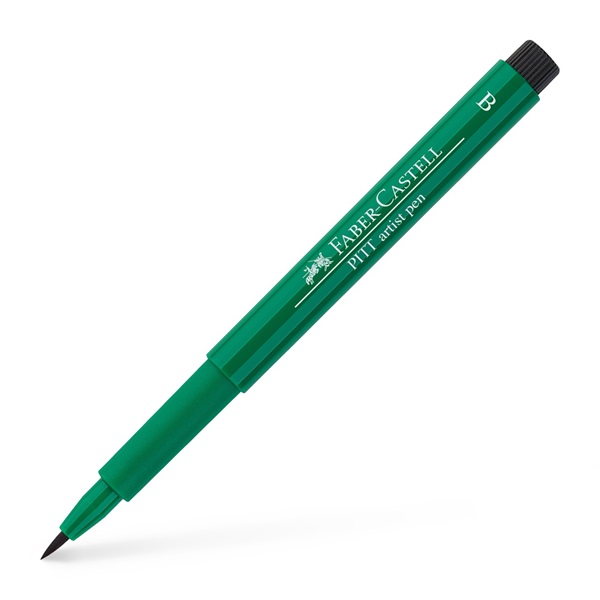 Ручка капілярна PITT Brush Artist Pen 264 темно-зелений, 167478 Faber-Castell